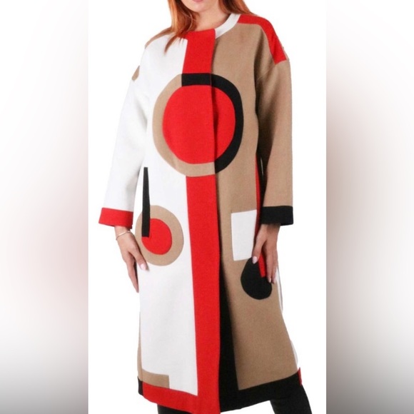 Rafaella Wool Cashmere Coat, Size 44, Medium - Picture 1 of 7